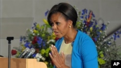 Mme Michelle Obama à l'Eglise Regina Mundi de Soweto