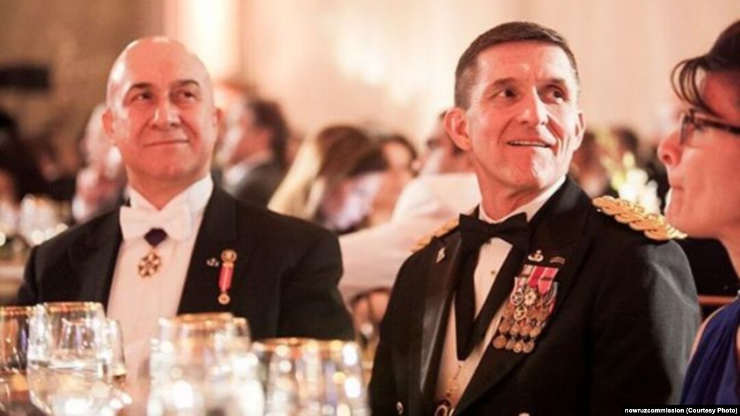 Bijan Kian (kiri) bersama mantan penasihat keamanan nasional Michael Flynn (foto: dok). 