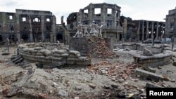 A view of the set of the Russian film "Stalingrad" built near the village of Sapernoe outside St.Petersburg. REUTERS/Alexander Demianchu