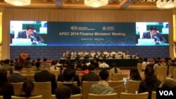 Pertemuan para menteri keuangan negara anggota APEC di Beijing, Rabu (22/10).
