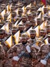 Iran's Revolutionary Guard members march during an annual military parade in Tehran, Iran, Sept. 22, 2023.