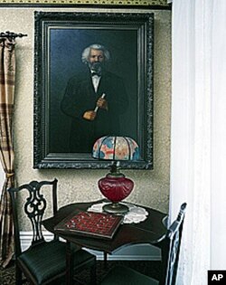 This is the parlor as Frederick Douglass kept it at Cedar Hill, restored by the National Park Service.