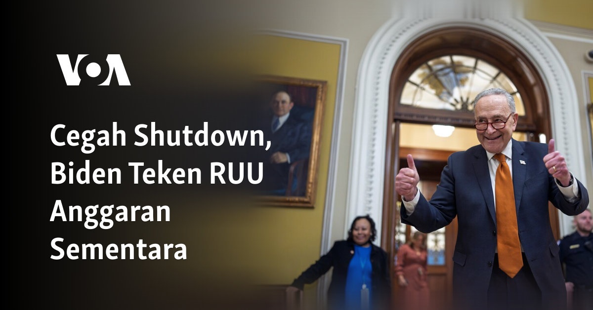 Cegah Shutdown, Biden Teken RUU Anggaran Sementara