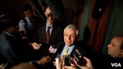 Komisaris NBA, David Stern, setelah bertemu Asosiasi Pemain NBA di New York September silam. (Foto:dok)