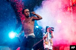 Aaquil "Slim Jxmmi" Brown of Rae Sremmurd seen at the 2016 Festival d'ete de Quebec in downtown Quebec City, July 9, 2016, in Quebec City, Quebec, Canada.