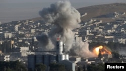 Kobani posle jednog od vazdušnih napada Koalicije predvođene SAD