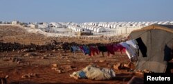 A general view of the refugee camp near Atimah village, Idlib province, Syria. Sept. 11 ,2018.