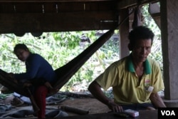 Chab Chenda, a villager in Pursat province, says local fishing and farming will be affected by the 80-megawatt dam, Pursat province, Cambodia, April 9, 2019. (Sun Narin/VOA Khmer).