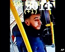 This image made available on March 18, 2019 from the Twitter page of Police Utrecht shows an image of 37-year-old Gokmen Tanis, who police are looking for in connection with a shooting incident on a tram.