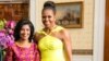 Michelle Obama e Lígia Fonseca reúnem-se em Cabo Verde