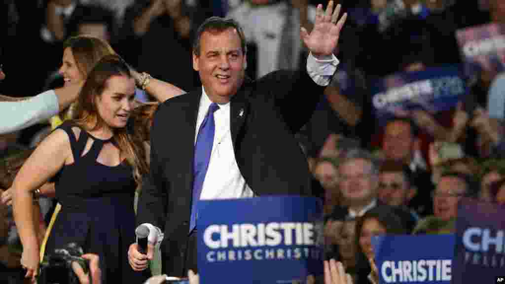 Chris Christie, gouverneur du New Jersey, en poste depuis 2010. Il est membre du parti républicain