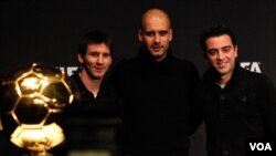 Josep Guardiola ganó el Balón de Oro 2011 como mejor director técnico masculino del año. Mientras que Messi fue el mejor jugador.