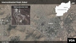 Map Intercontinental Hotel in Kabul