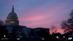 The Capitol dome at sunrise, Feb. 9, 2018, in Washington.