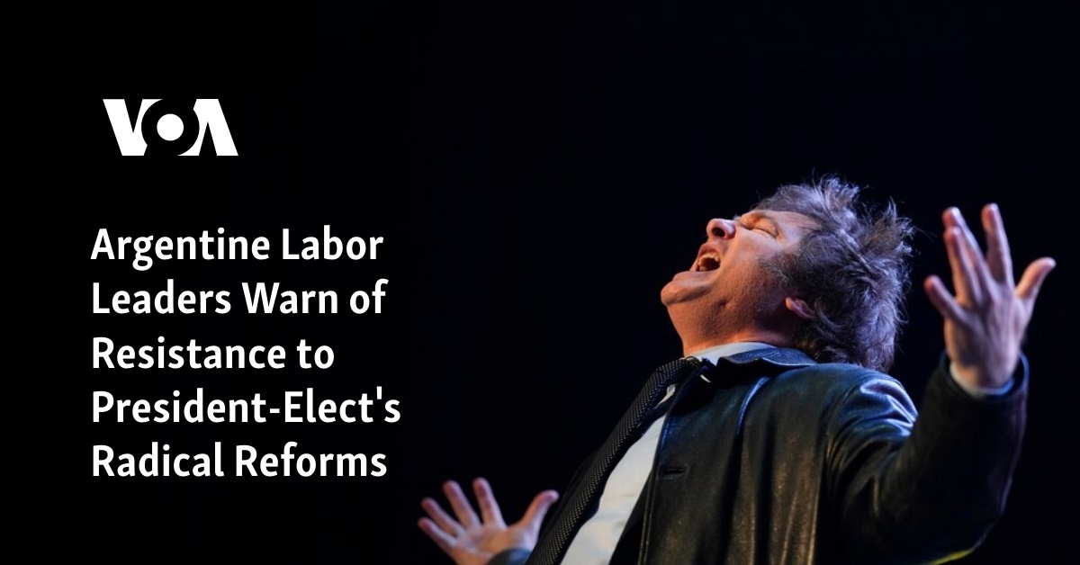 Argentine Labor Leaders Warn of Resistance to President-Elect's Radical Reforms