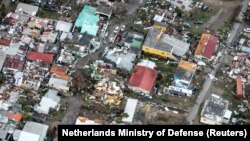 View of the aftermath of Hurricane Irma on Sint Maarten, Dutch part of Saint Martin island in the Caribbean, Sept. 6, 2017. 