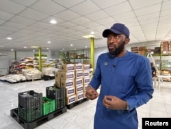 FILE—Michael Sunbola, founder of Lagos Food Bank, at a warehouse in Lagos, Nigeria March 14, 2024.