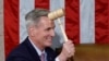 FILE: U.S. House Republican Leader Kevin McCarthy (R-CA) wields the Speaker's gavel after being elected the next Speaker of the U.S. House of Representatives in a late night 15th round of voting at the U.S. Capitol in Washington, U.S., January 7, 2023. 