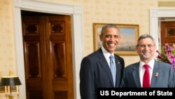 Presidente Barack Obama com Jorge Carlos de Almeida Fonseca, Presidente da República de Cabo Verde