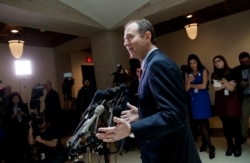 Rep. Adam Schiff, D-Calif., ranking member of the House Intelligence Committee, speaks to reporters on Capitol Hill in Washington, March 24, 2017.