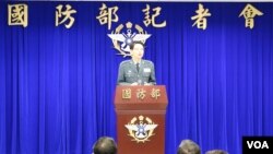 台湾国防部发言人罗绍和少将。 （照片来源：美国之音记者李逸华）