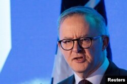 Perdana Menteri Australia Anthony Albanese di Forum Energi Sydney. (Foto: Reuters)