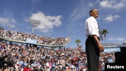 Tổng thống Obama tại cuộc vận động ở Delray, Florida, 23/10/12