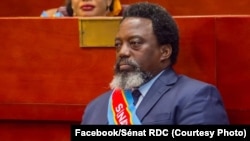 L'ancien président de la RDC Joseph Kabila a pris son siège de Sénateur à vie à la rentrée parlementaire à Kinshasa, 15 septembre 2020. (Facebook/Sénat RDC)