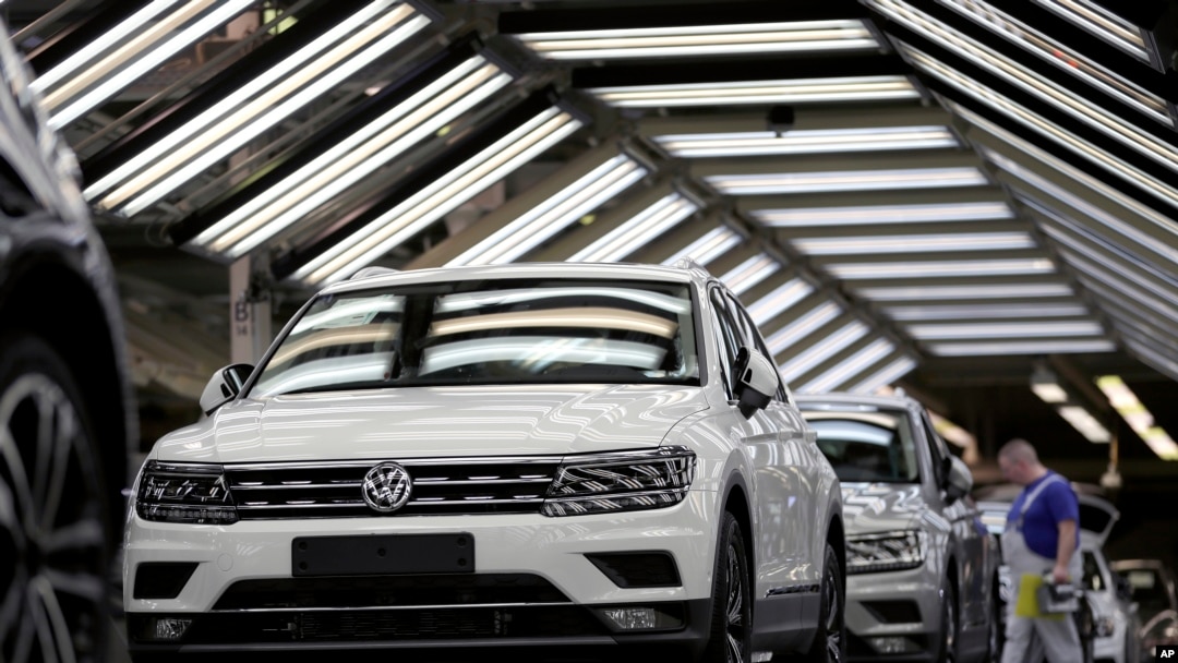 FILE - In this March 8, 2018 photo Volkswagen cars are pictured during a final quality control at the Volkswagen plant in Wolfsburg, Germany.