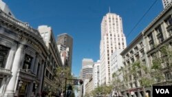 Downtown San Francisco, California, April 5, 2016. (M. O'Sullivan/VOA)