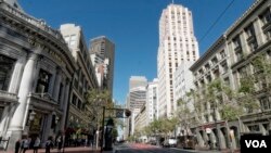 Downtown San Francisco, California, April 5, 2016. (M. O'Sullivan/VOA)