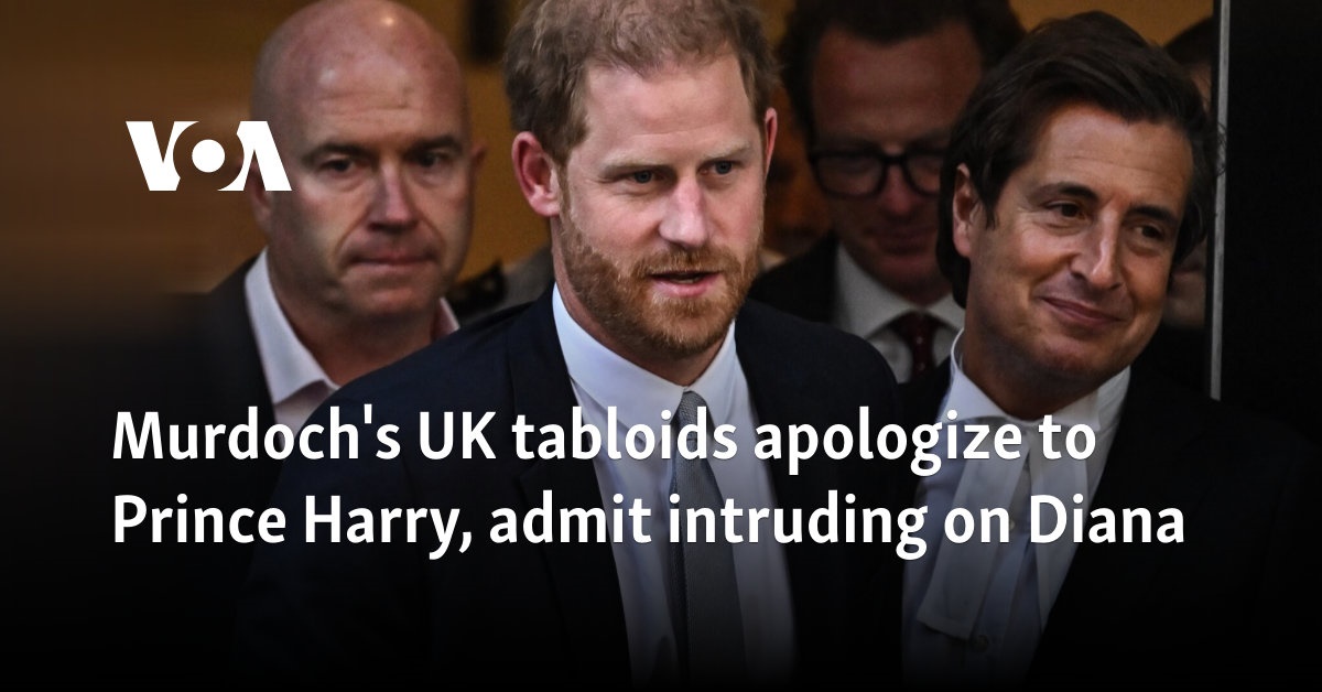 Murdoch's UK tabloids apologize to Prince Harry, admit intruding on Diana