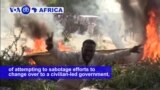 VOA60 Africa- SudanTMC accuses supporters of ousted President of attempting to sabotage change over to civilian-led government.