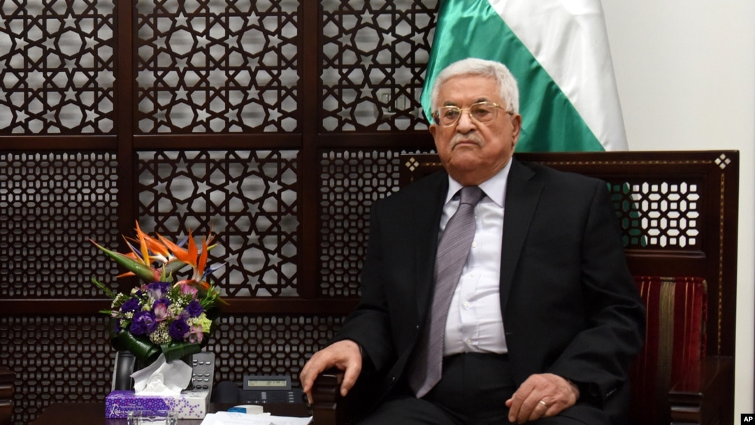 FILE - Palestinian President Mahmoud Abbas in Ramallah, West Bank, March 9, 2016. 