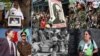 Diferentes imágenes que recuerdan la guerra civil en El Salvador. El país centroamericano celebró el 16 de enero de 2022 el aniversario 30 de la firma del Acuerdo de Paz que puso fin a la guerra civil. [Conjunto de fotos Reuters].