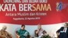 Para pembicara dalam peluncuran buku "Kata Bersama" di UGM, Yogyakarta, Kamis, 22 Agustus 2019. (Foto:VOA/Nurhadi)