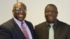 Morgan Tsvangirai and Harry Thomas Jnr. at Harvest House, Harare.