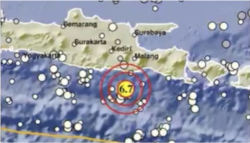 Gempa bumi dengan magnitudo (M) 6,7 terjadi di Jawa Timur pada Sabtu (10/4). (Foto: Courtesy/BMKG)