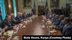 Rais wa Kenya, Uhuru Kenyatta na ujumbe wake wakutana na ujumbe wa Marekani kwenye ikulu, White House.