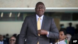 FILE - Kenya's President William Ruto arrives to be sworn in to office at a ceremony held at Kasarani stadium in Nairobi, Sept. 13, 2022. 