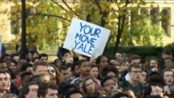 耶鲁学生游行示威要求种族公平
