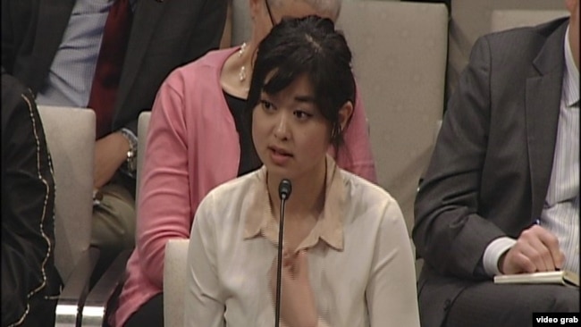 香港書商桂民海的女兒安傑拉.桂。(視頻截圖)