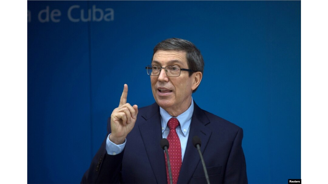 Menteri Luar Negeri Kuba Bruno Rodriguez Parilla berbicara dalam konferensi pers di Havana, Kuba, 13 Juli 2021. (Foto: via Reuters)