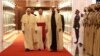 Pope Francis is welcomed by Abu Dhabi's Crown Prince Sheikh Mohammed bin Zayed Al Nahyan, upon his arrival at the Abu Dhabi airport, United Arab Emirates, Feb. 3, 2019. 