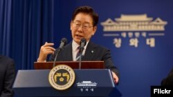 이재명 한국 대통령이 2026년 6월 19일 청와대 춘추관에서 열린 주요 7개국(G7) 참석·유럽 순방 결과 브리핑에서 발언하고 있다. (청와대 제공)