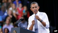 President Barack Obama speaks,on August 6, 2013, in Phoenix, Arizona.