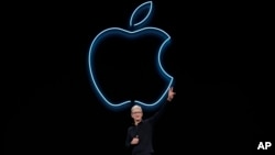 CEO Apple di San Jose, California, (Foto; dok). Apple akan mendanai upaya pendidikan teknologi sebagai bagian dari inisiatif keadilan rasial. 