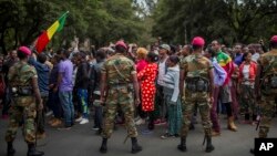 Soldats de l'armée éthiopienne à Addis-Abeba, en Ethiopie, le 17 septembre 2018.