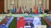 Arhiva - Učesnici slušaju govor predsednika Kine Ši Đingpinga putem video lonka, tokom samita Šangajske organizacije za saradnju u Dušanbeu, Tadžikistan, 17. septembra 2021.
