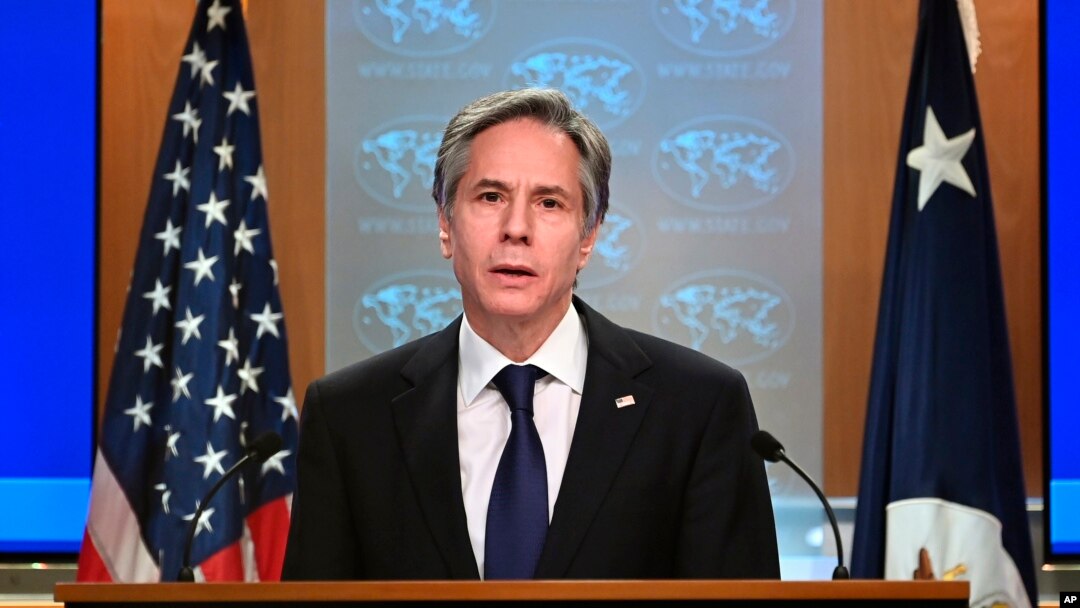 Ministri w'ububanyi n'amahanga w'Amerika Anthony Blinken watangaje ibyo bihano